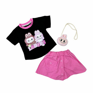 HOT selilng Fashion Trendy Casual Summer Outfits for Girls 1-6Y Toddler Cute Short Sleeve T Shirt and Shorts Set for Kids