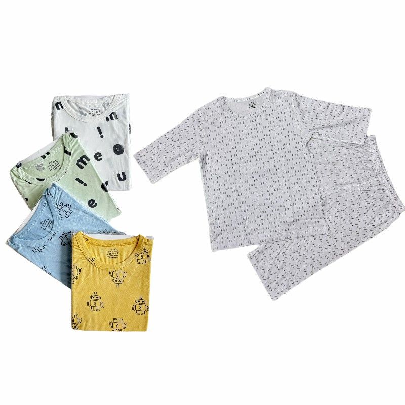 Children's Casual Home Wear Two-Piece Love Print Set for Boys and Girls Toddler Clothing