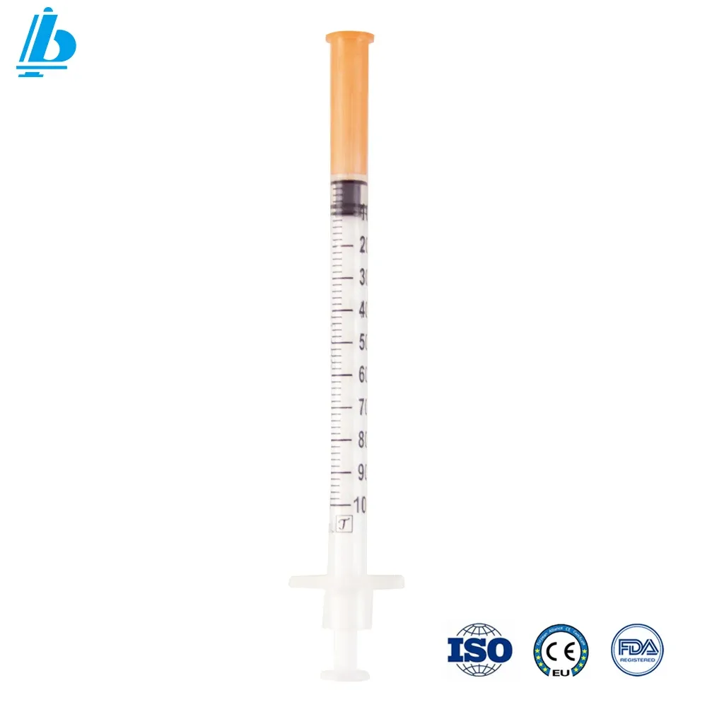 Disposable Safety 1ML Insulin Syringe With Needle