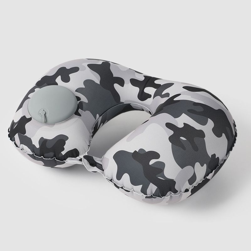 Ergonomic Camouflage Travel Pillow - Cooling Air Support