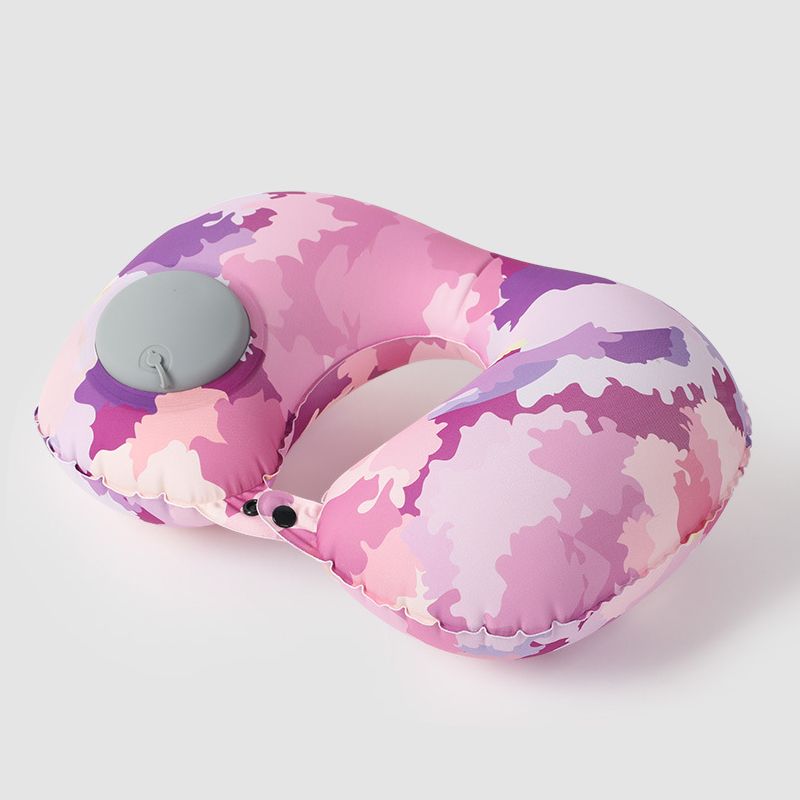 Ergonomic Camouflage Travel Pillow - Cooling Air Support