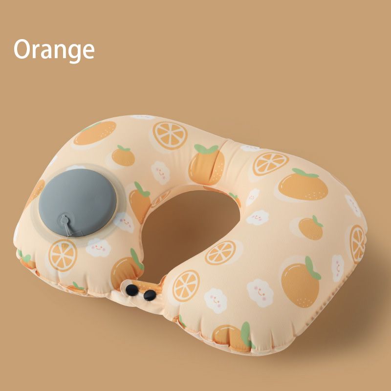 Ergonomic Green Avocado Travel Pillow - Inflatable Design