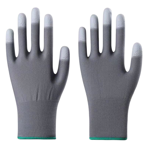 Thin grey PU coating refers to coating anti-slip wear-resistant dust-proof yarn breathable electrician work protection gloves