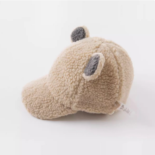 Boy's hat winter new plush ears cute cap baby warm hat