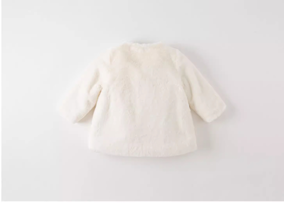 Girls' cotton-padded winter clothes baby imitation rabbit hair coat children's clothes for children