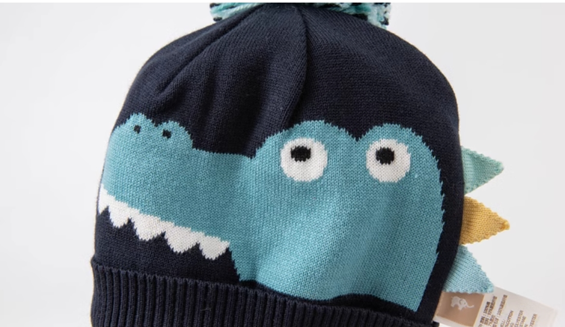 Children's hat winter new boys knit hat children plus fleece pullover hat