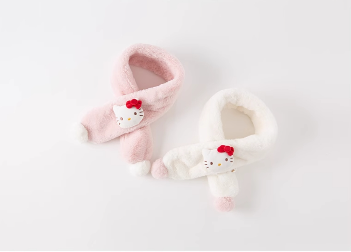 Winter new girls' scarf Children's baby plush neck to keep warm