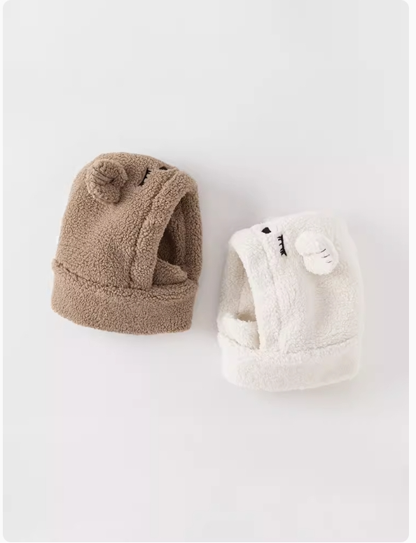 Children's hat 2024 winter new boys cute warm hat girl foreign style cartoon hat