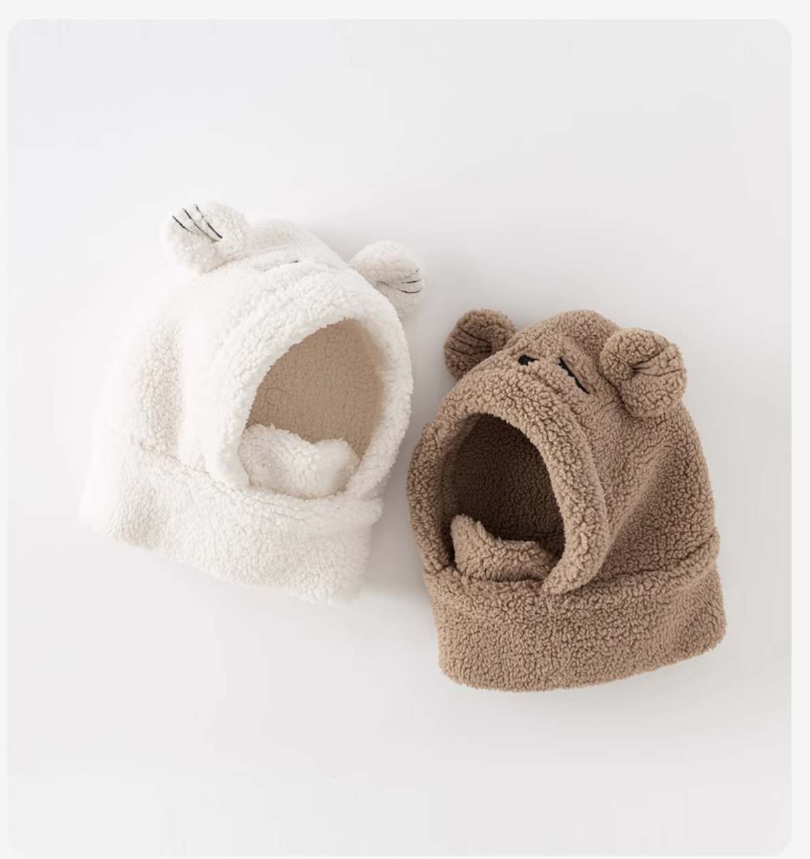 Children's hat 2024 winter new boys cute warm hat girl foreign style cartoon hat