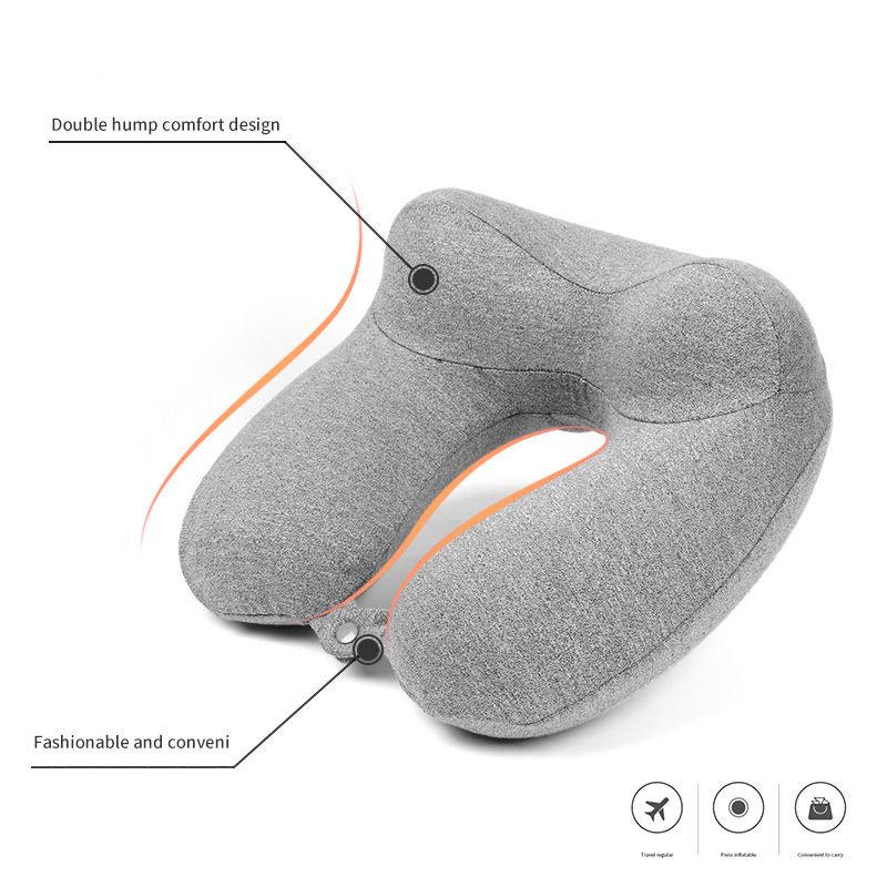 Ergonomic Inflatable Travel Neck Pillow - Teal Comfort