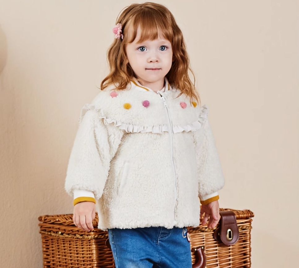 Girls' cotton-padded autumn and winter clothes children's padded jacket baby blouse