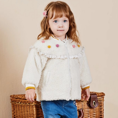 Girls' cotton-padded autumn and winter clothes children's padded jacket baby blouse