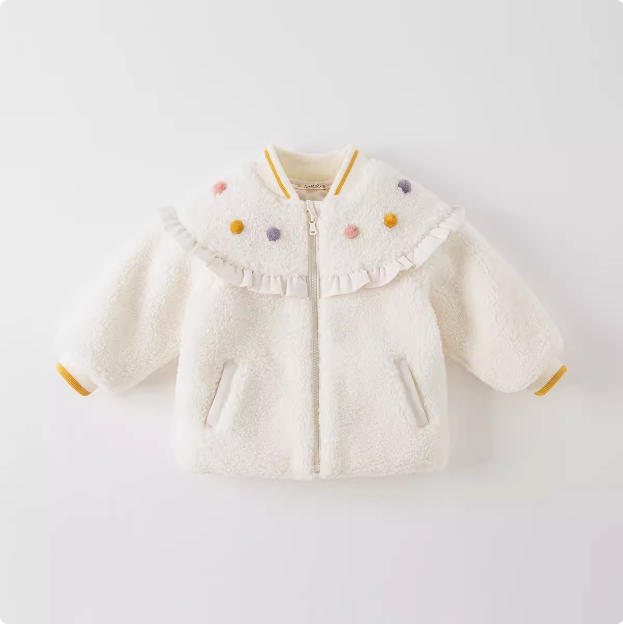 Girls' cotton-padded autumn and winter clothes children's padded jacket baby blouse