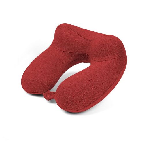 Red Inflatable Travel Neck Pillow - Ergonomic and Lightweight