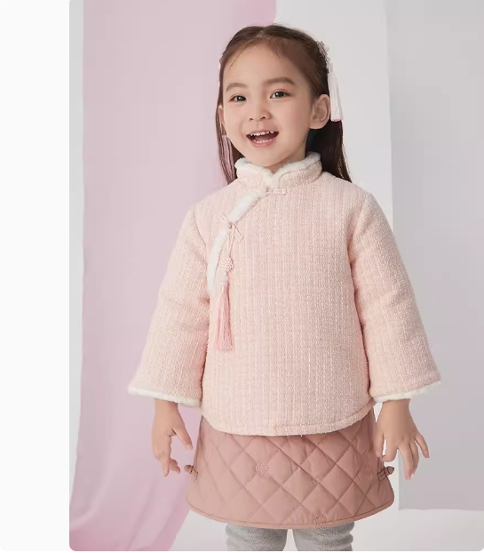 Chinese retro national style girl's cotton-padded winter jacket children's cotton-padded jacket