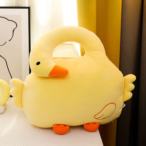 Multifunctional Duck Plush Pillow with Hidden Blanket