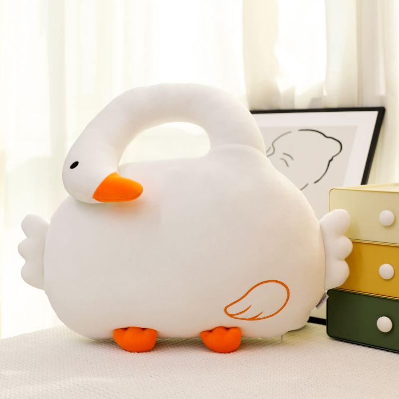 Multifunctional Duck Plush Pillow with Hidden Blanket