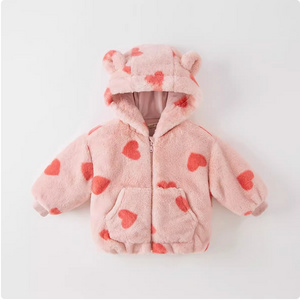 Girls' cotton-padded winter coat new children's cotton-padded baby clothes coat