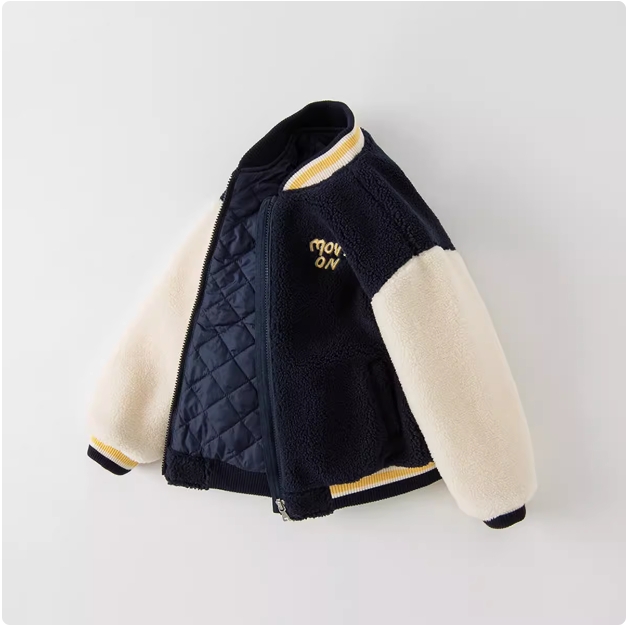 Children's cotton-padded children's winter clothing new boys baseball coat cotton-padded jacket