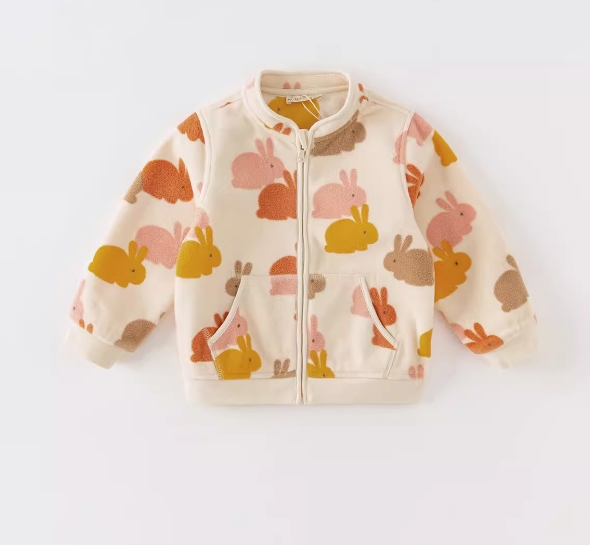 Girls fleece coat autumn children children baby fleece coat baby