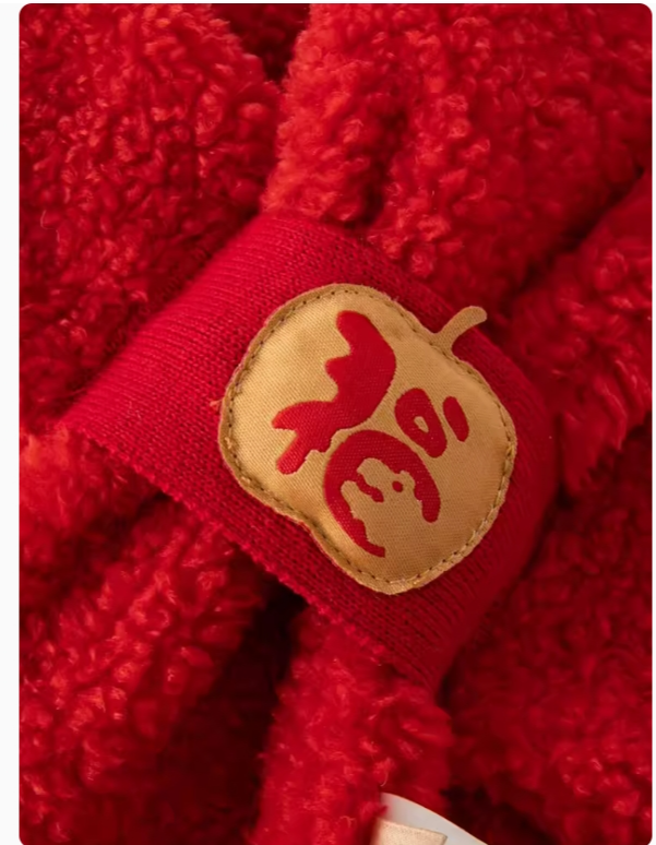 Children's Chinese New Year scarf 2024 winter new boys red bib girls go out