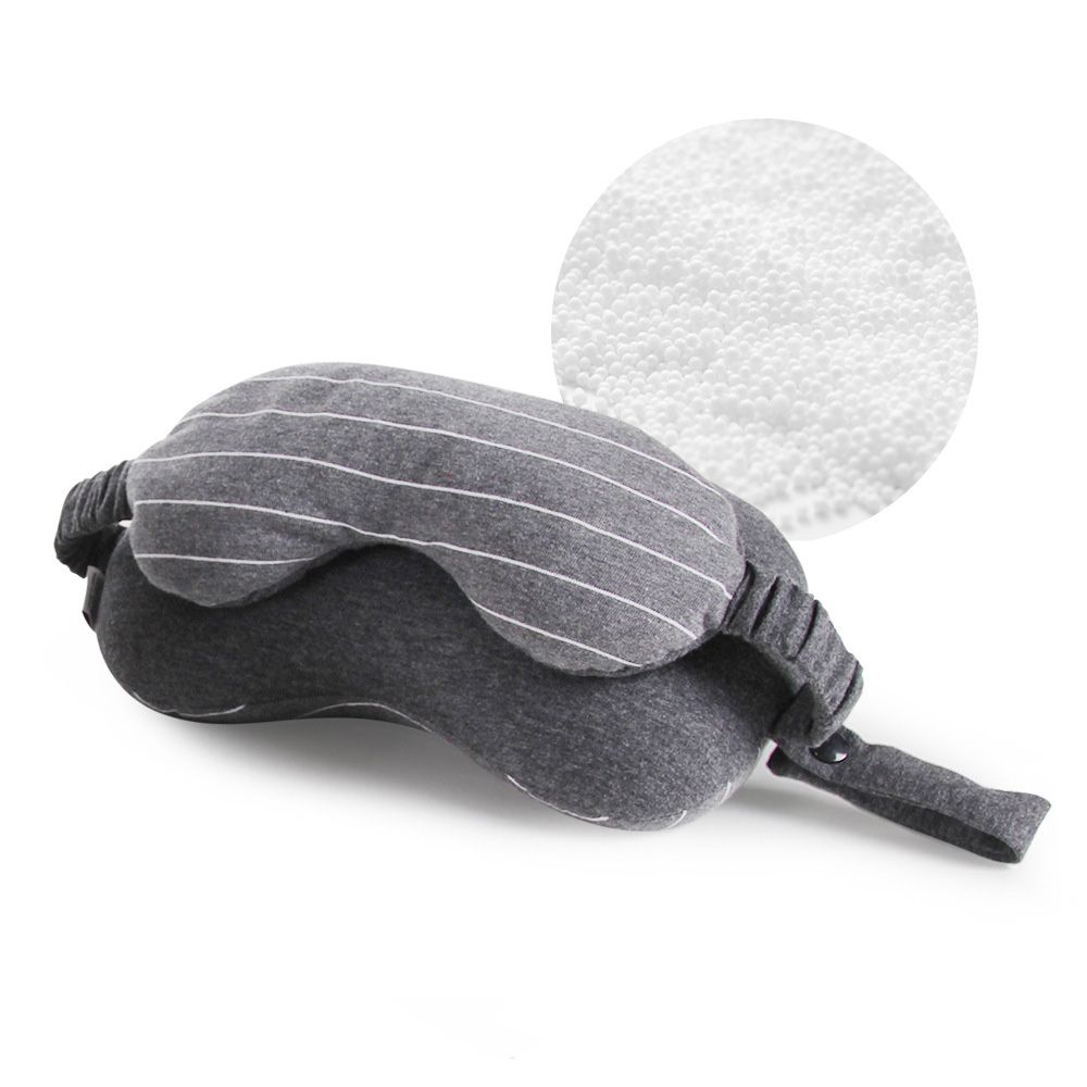 Striped Bead-Filled Eye Mask Pillow Soothing Sleep Aid