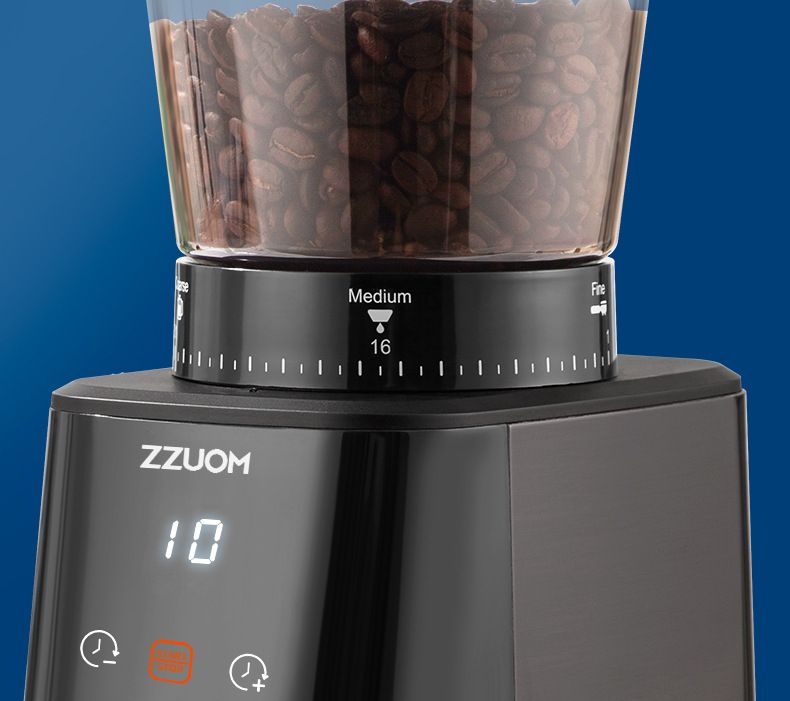 Automatic Commercial Adjustable Grind Setting Timer Eespresso Mill Electric Conical Burr Coffee Grinder