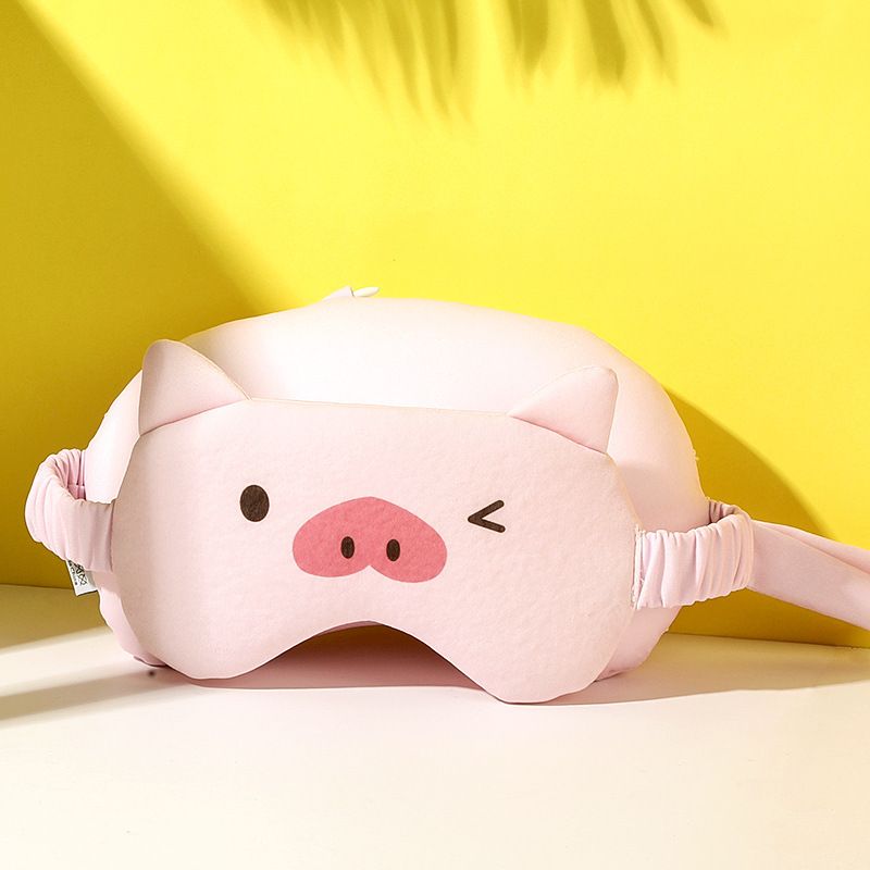 Playful Pig Eye Mask Pillow - Cozy and Charming Sleep Support