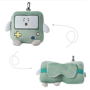 Cute Cartoon Eye Mask Pouch - Plush Storage Case with Fun Character Design