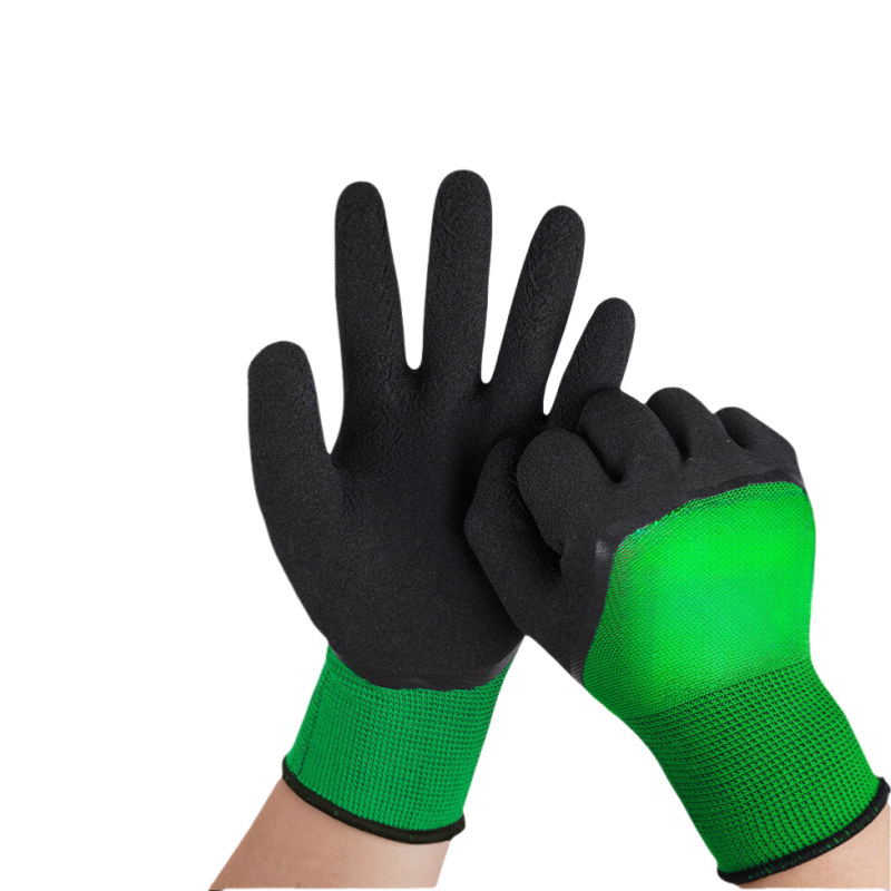 Latex foaming work site wear resistance tear resistance breathable non-slip logistics transport work protective gloves