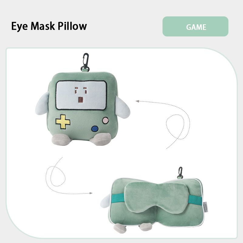 Multi-Functional TV Plush Pillow with Cozy Eye Mask