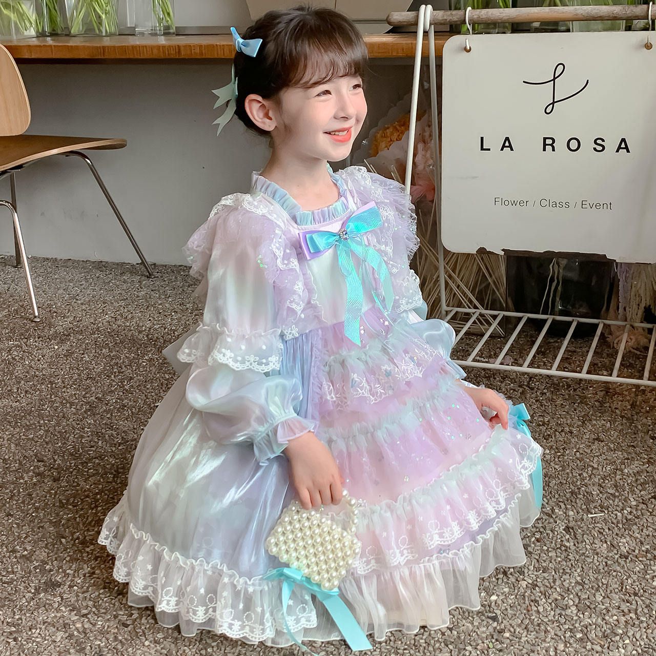 Wholesale summer boutiques tulle dresses girls princess lolita dress clothing