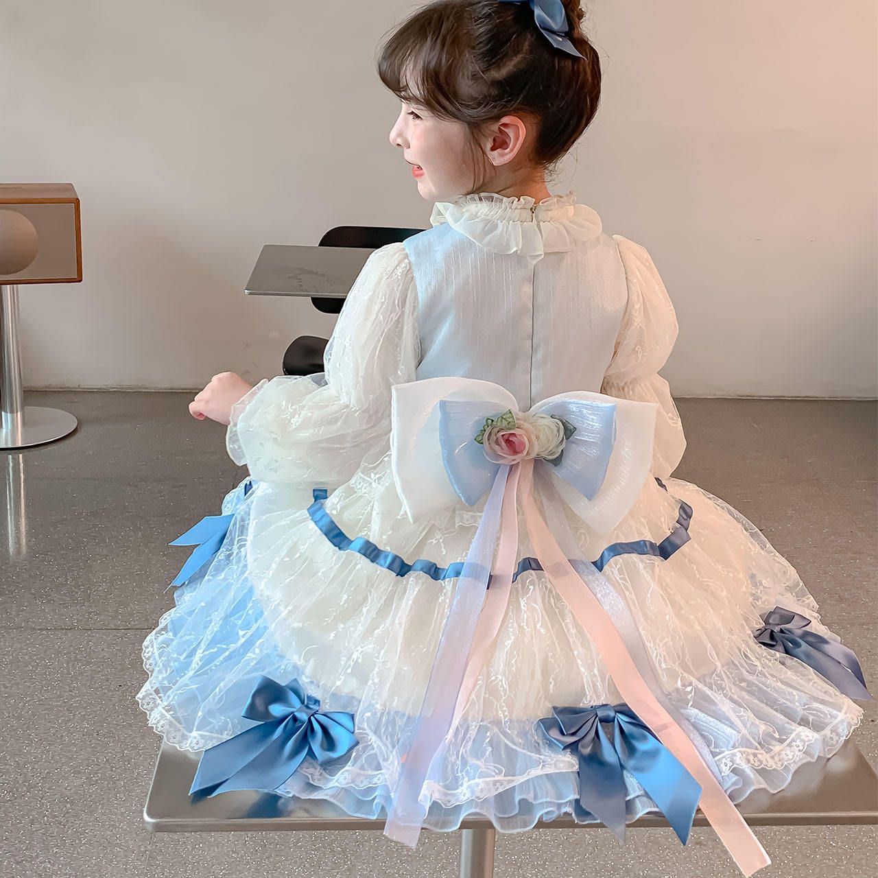 Wholesale Custom Elegant Lolita Princess Dress Girls Western Birthday Party Dress