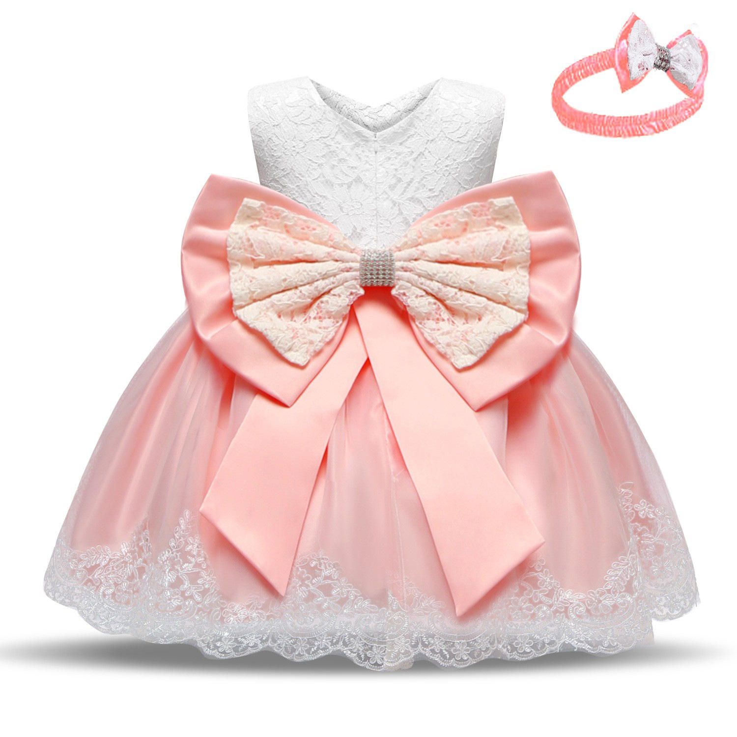 Hot Sale Girls Dress Girls Party Dresses Baby Girl Evening Dresses with Hair Band