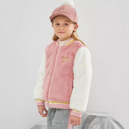 Girls' baseball uniform Children's padded coat medium and large children's winter coat thick coat