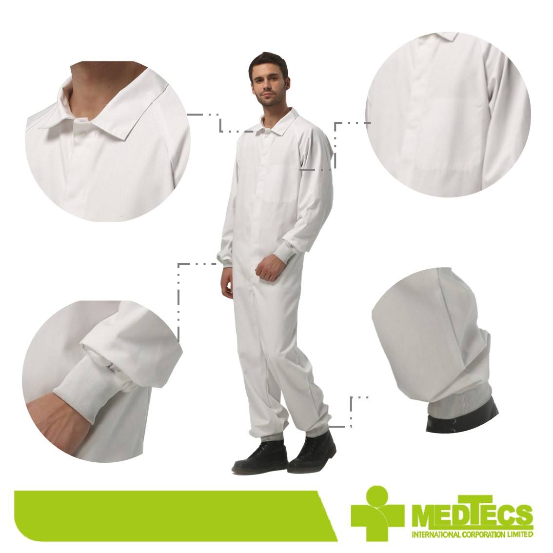 Polyester Cotton Antistatic Coveralls Working Uniform