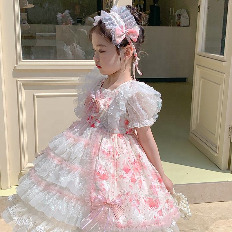 Girls High Quality Dress Wholesale Princess Dress Custom Children Clothing Wholesale Party Pink Dress 66499