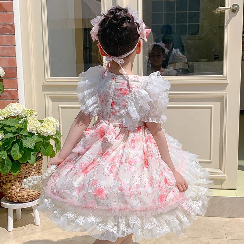 Girls High Quality Dress Wholesale Princess Dress Custom Children Clothing Wholesale Party Pink Dress 66499