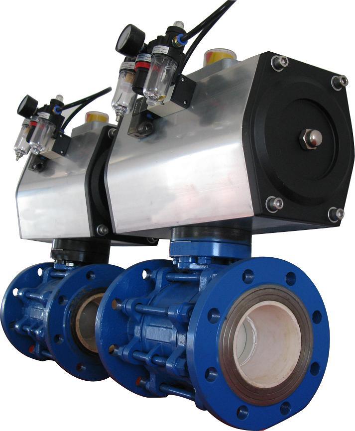 Anti-Abrasive Pneumatic Ceramic Lined Ball Valve