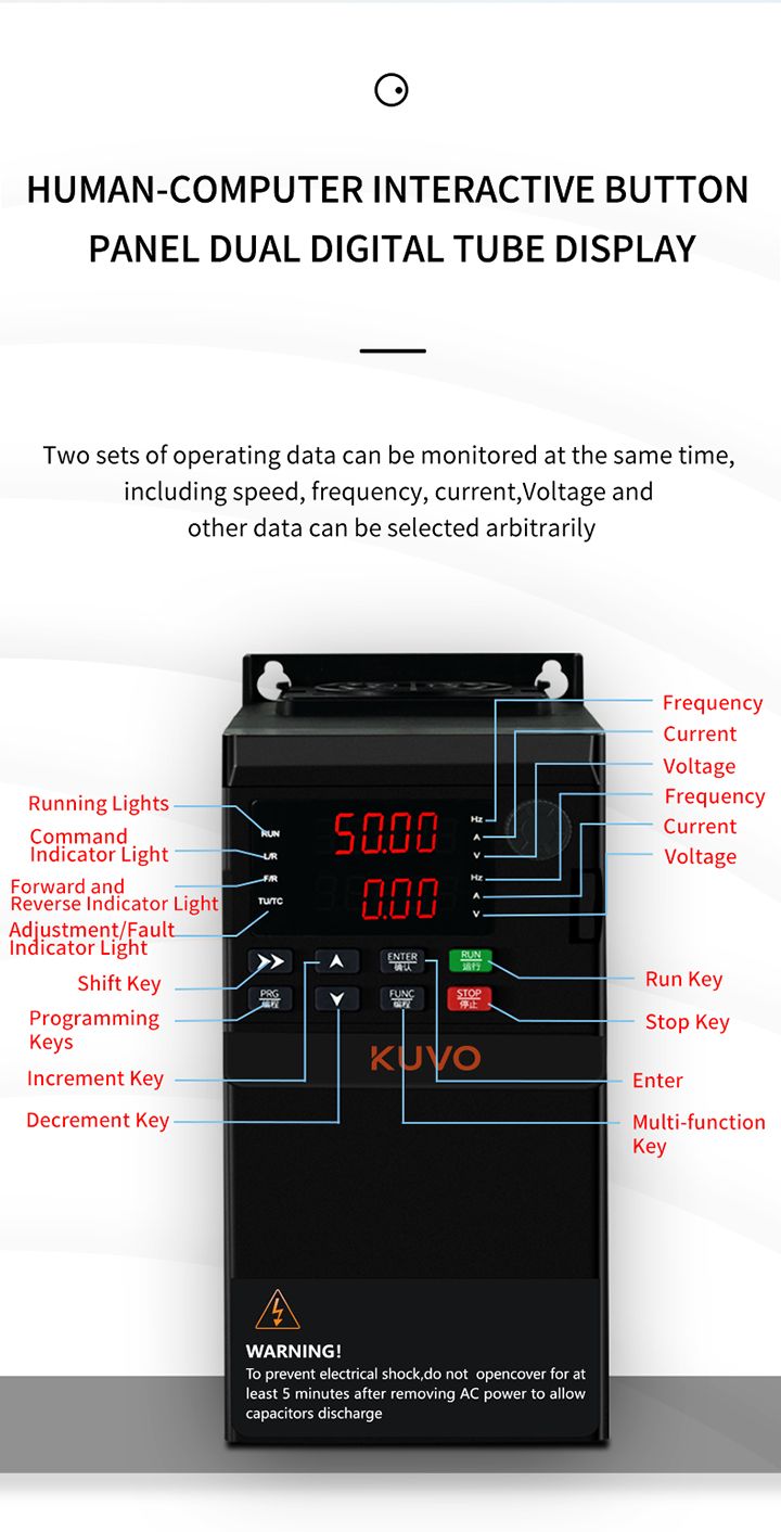 vfd drive 3kw Frequency Converter 380V 50hz 60hz ac motor speed control inverter