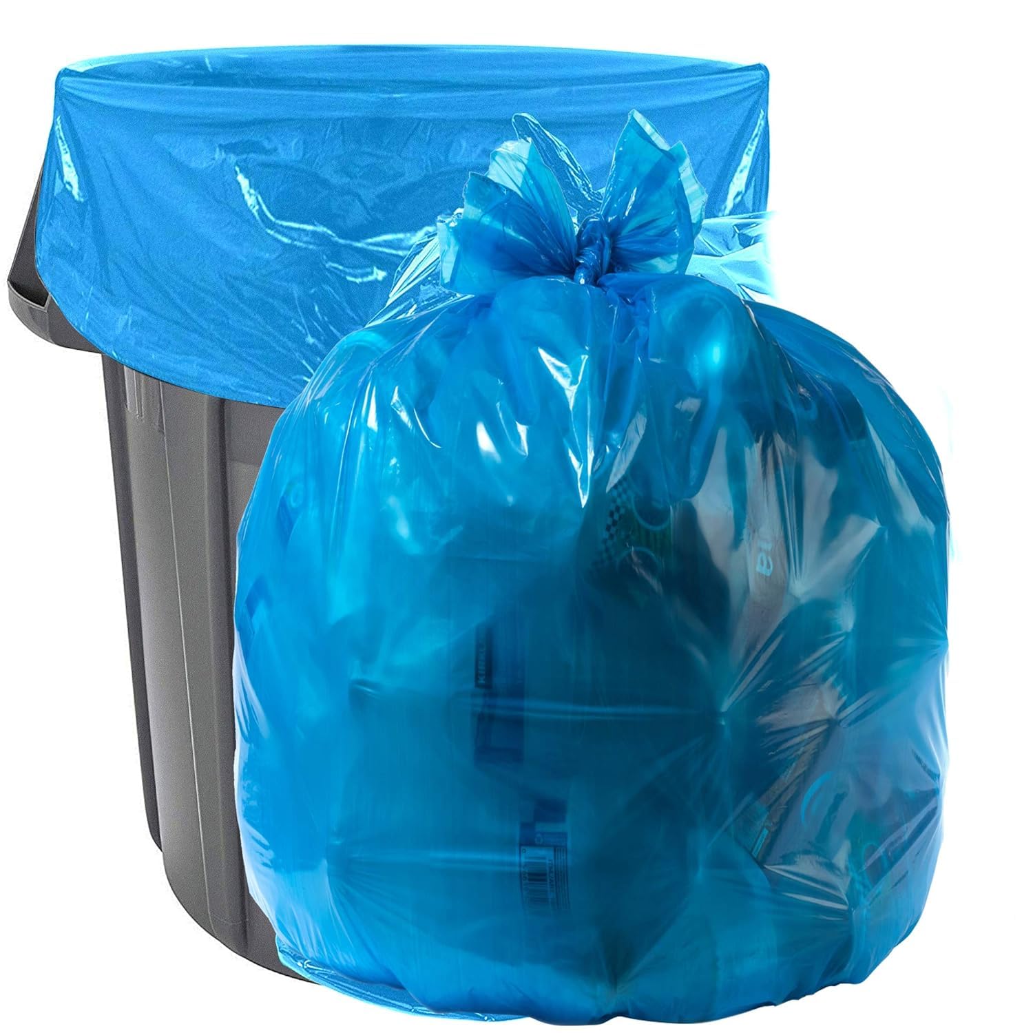 Heavy Duty Industrial liners clear garbage bags for recycling