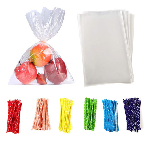 Polythene Flat Clear Storage Plastic Fresh Fruit packaging plain food saver roll bag for supermarket using