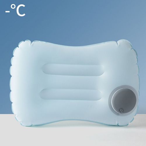 Press-Inflated Backrest Pillow Ergonomic Support Cushion for Travel or Camping