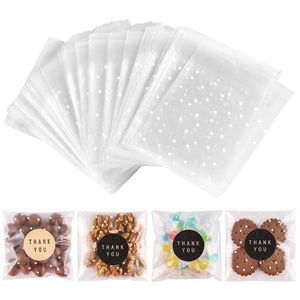 Cookie Bags Self Sealing Cellophane Bags with Seal Clear Individual treat bags for cookie packaging plastic self adhesive wrappe