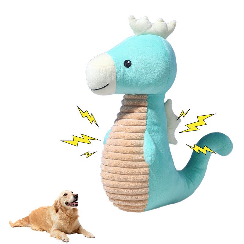 Flying Bear Custom Crab Seahorse Pet Chew Toy Interactive Squeaky Dog Play