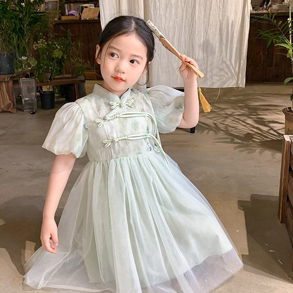 2024 Boutique Wholesale Summer Plain Girl's Dress Teenage Princess Dress for Children Wedding Dress Wear