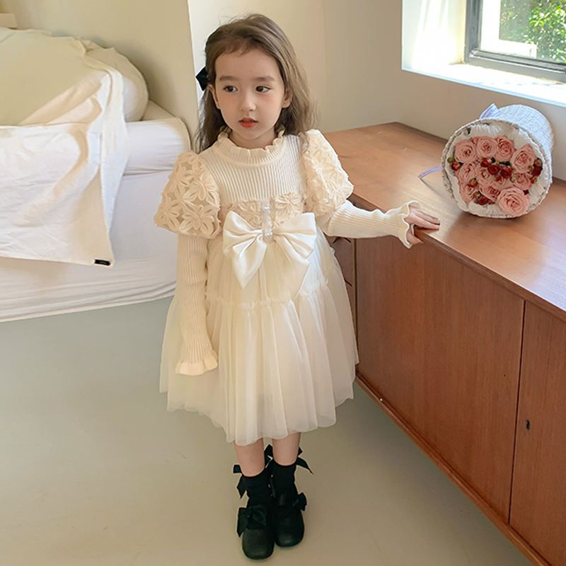 OEM Fashion Toddler Girls Dressed Princess Clothes Birthday Party Wedding Children for Kids Full Long Sleeve Embroidery Print