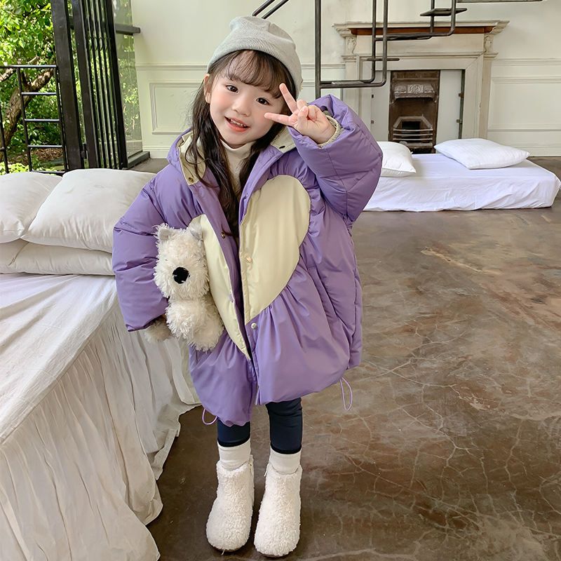 OEM 2023 High-end Children's Goose Down Coat Brand YOUTAO Zipper Down Jacket Kids 90% Goose Down Jacket Fashion Solid Girls 6005