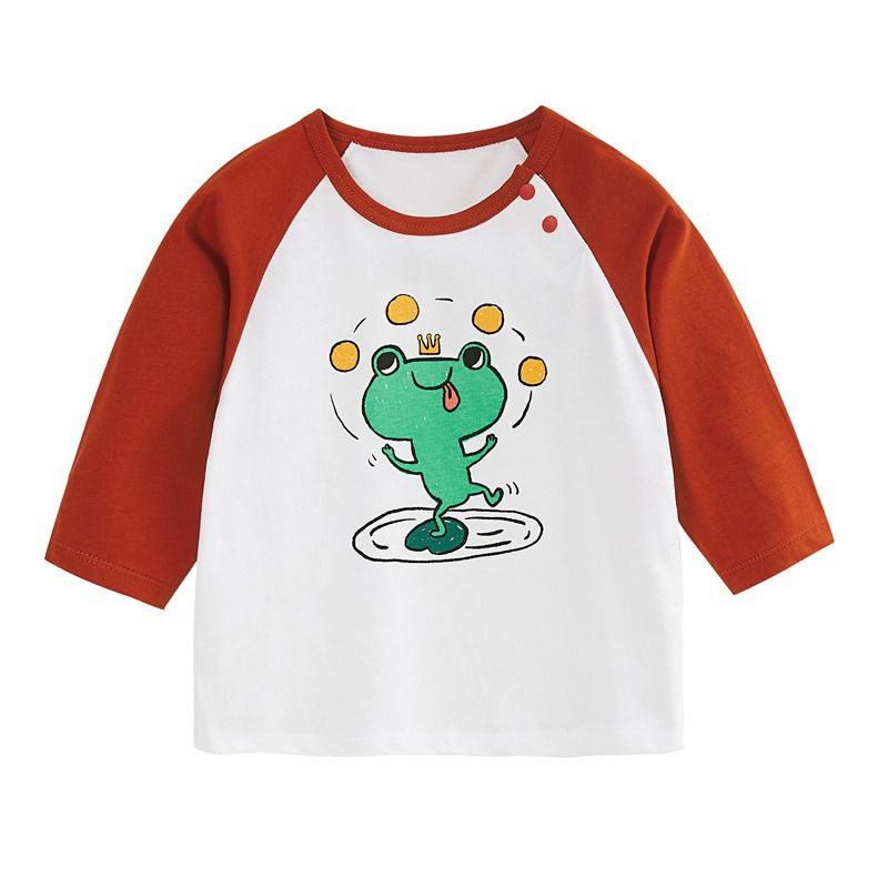 Girls' Cartoon Print Long-Sleeve T-Shirt - Cute and Comfortable Toddler Top for Everyday Wear