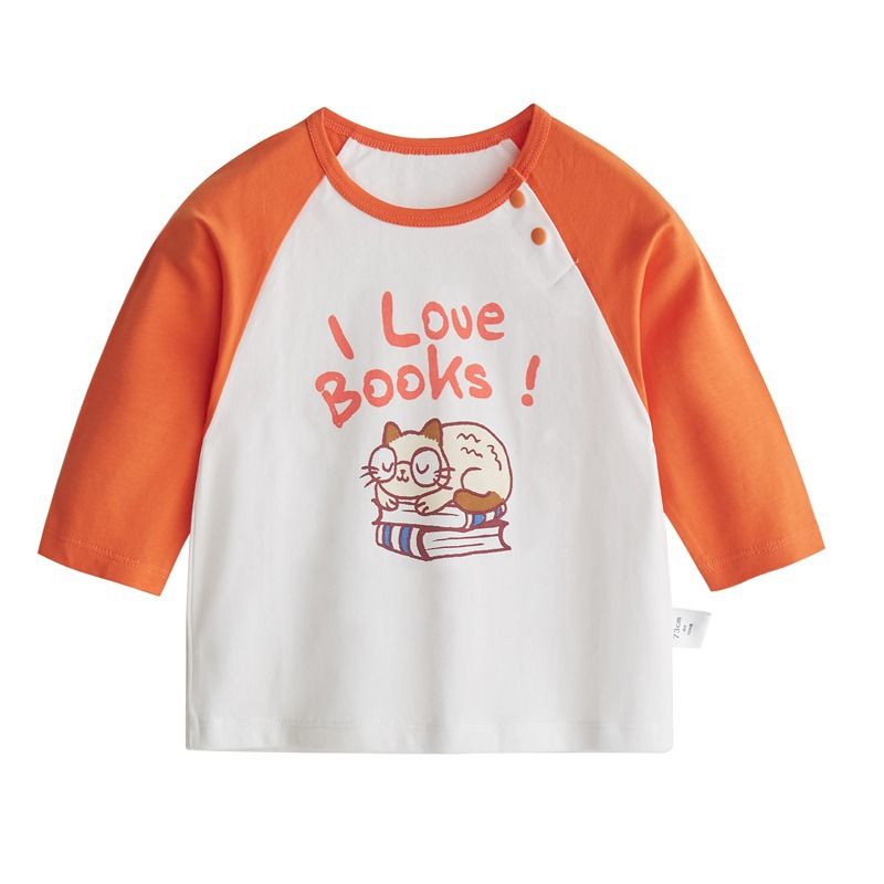 Girls' Cartoon Print Long-Sleeve T-Shirt - Cute and Comfortable Toddler Top for Everyday Wear